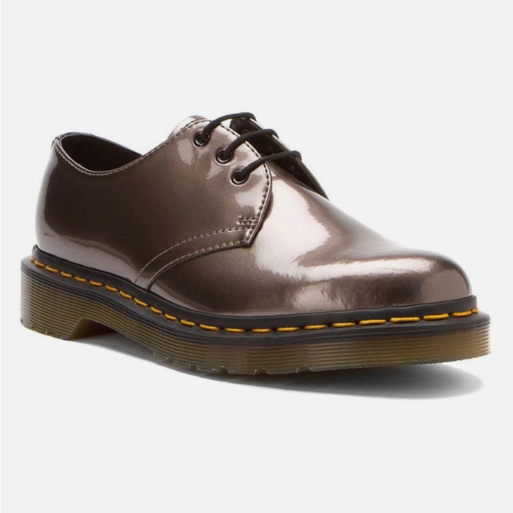 Dr. Martens Metallic Pewter Oxfords